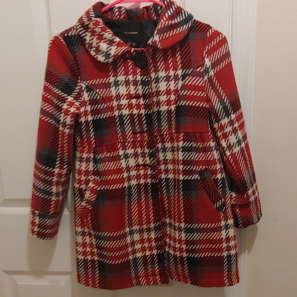 Girls Plaid Coat